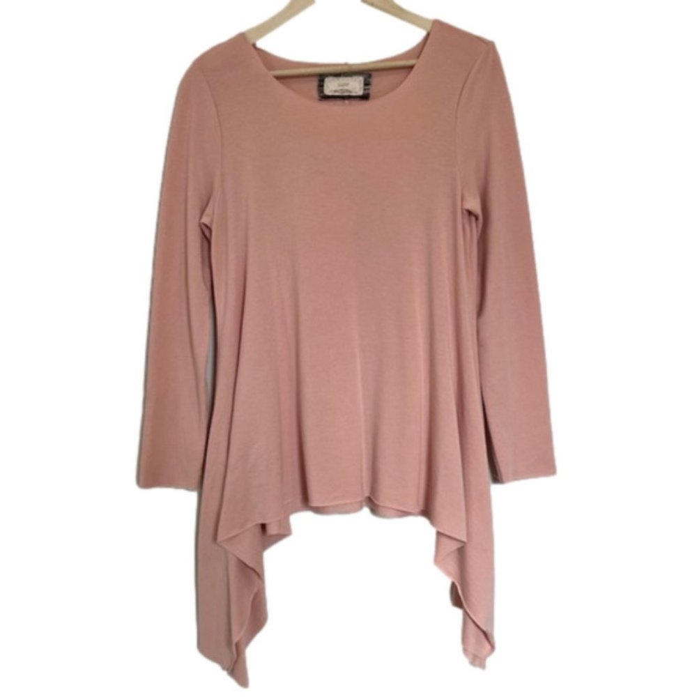 PINK Fairycore Long Sleeve Top Flowy Hem Size Medium Whimsical Fairy Pastel